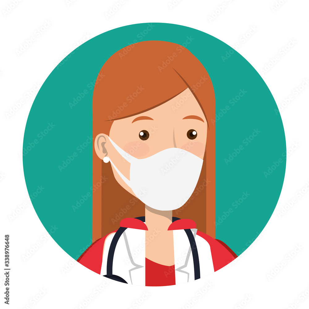 super doctor female with face mask and hero cloak vector illustration design super doctor female with face mask and hero cloak vector illustration design