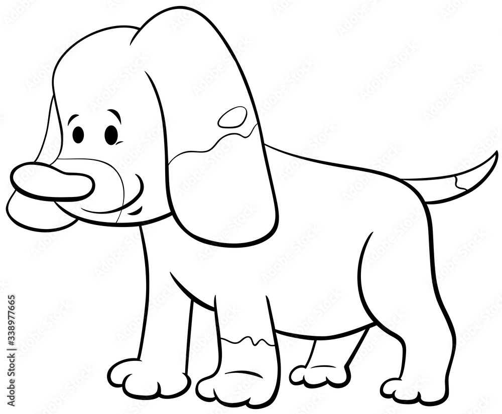 cute cartoon puppy coloring book page cute cartoon puppy coloring book page