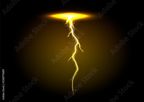 lightning bolt on transparent background.