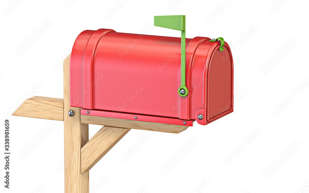 Mailbox with flag up closed 3D Mailbox with flag up closed 3D