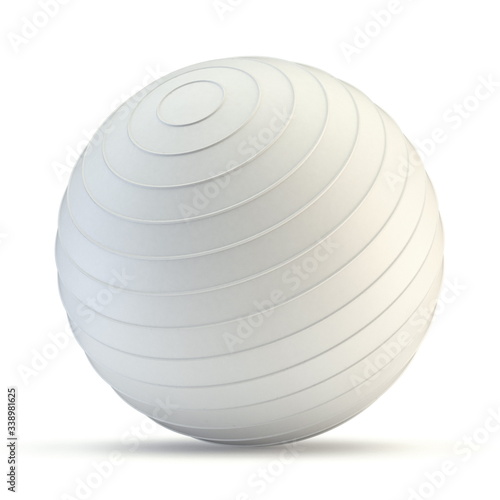 White fitness ball 3D