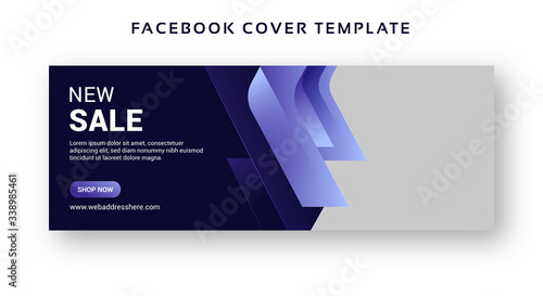 Abstract Sale facebook cover banner template