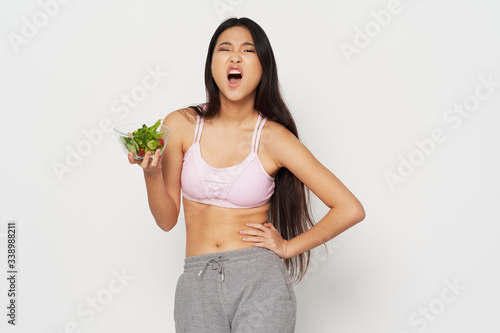 Sporty woman slim figure health eating food diet © SHOTPRIME STUDIO