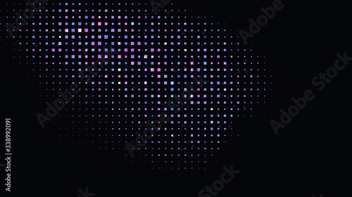Dots abstracts squares lights pink violet multi in color background