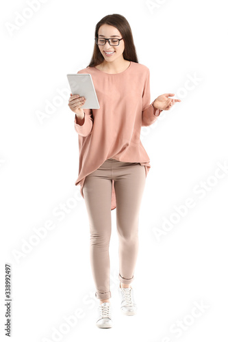 Beautiful young woman with ...