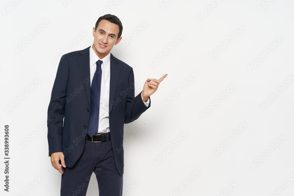 Business man in a suit elegant style emotions success Business man in a suit elegant style emotions success