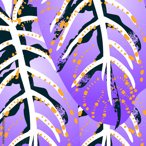 Tropical Leaf. Modern Motif. Jungle Print. Foliage