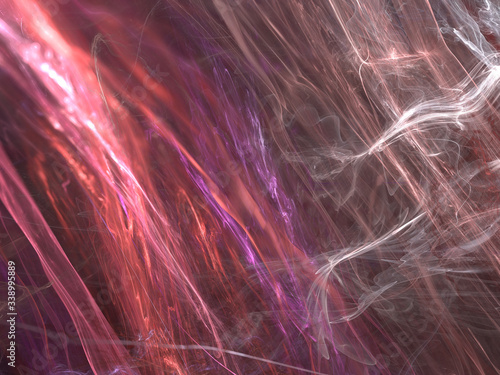 Abstract Colored Illustration - Soft Iridescent Colorful Cloud of Brilliant Energy, Glowing Plasma. Smoke, Energy Discharge, Digital Flames, Artistic Design. Minimal Soft Background Image