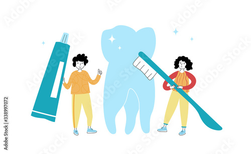 Vector isolated illustration of tooth 
