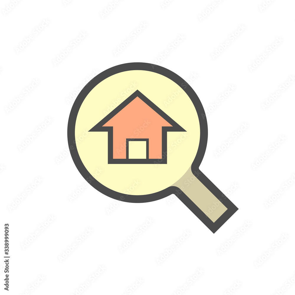 Real estate investment selection vector icon design on white. Real estate investment selection vector icon design on white.
