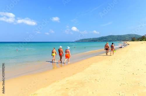 The leisure of tourists on the beach