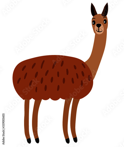 Cute Vicuna Illustration