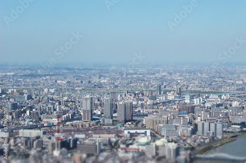 aerial view of the city, tokyo 東京の空から見た風景