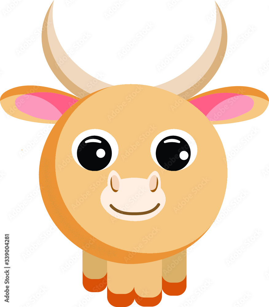 Cute Yak Illustration