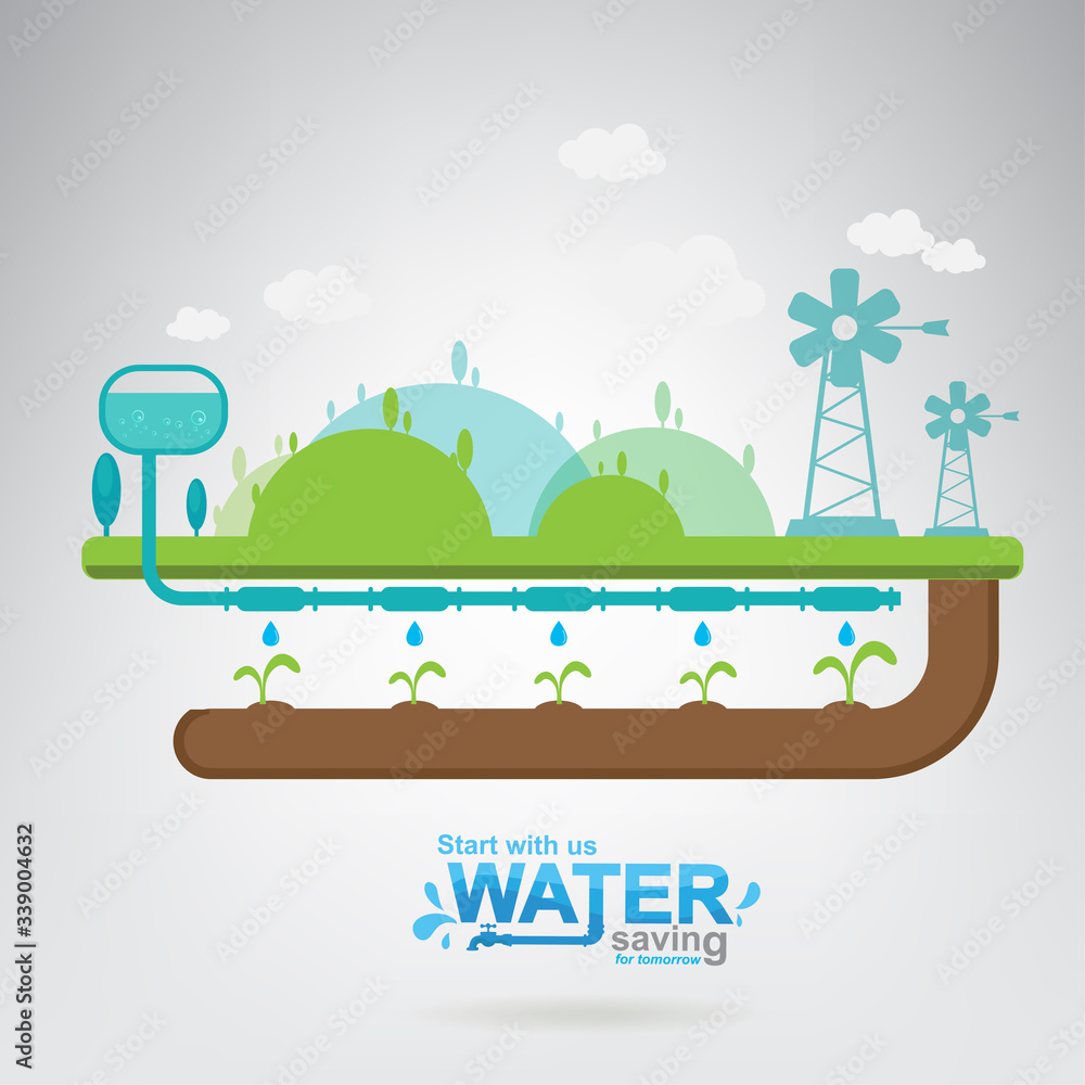 Save Water Ecology Vector Concept Water is Life Save Water Ecology Vector Concept Water is Life
