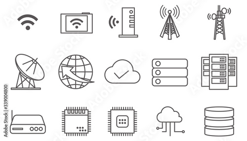 Vector illustration for brochure, ads, and web, line icons