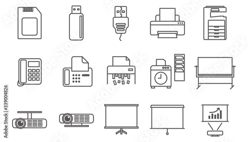 Vector illustration for brochure, ads, and web, line icons