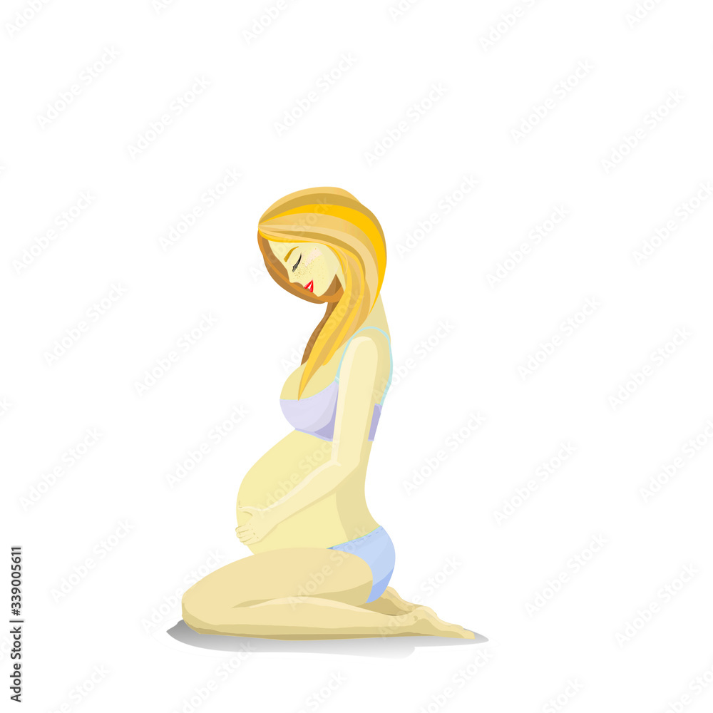 cute pregnant woman waiting for a baby cute pregnant woman waiting for a baby