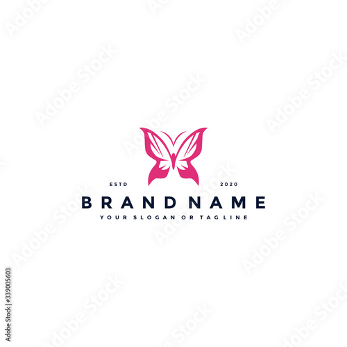 Canvas Print butterfly logo design vector