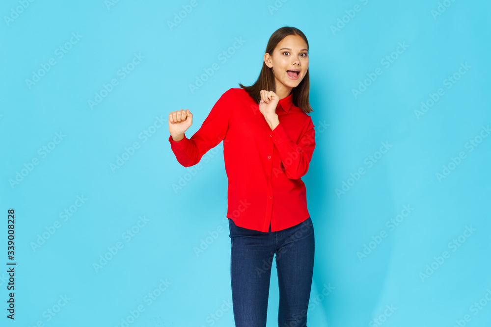 young woman showing ok sign young woman showing ok sign