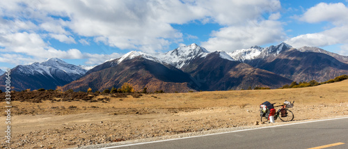 cycliing in the mountains photo