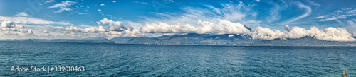 Lago di Garda panoramic view in north of Italy.