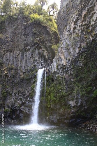 waterfall in the mountains