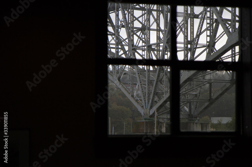 Bridge through window glass