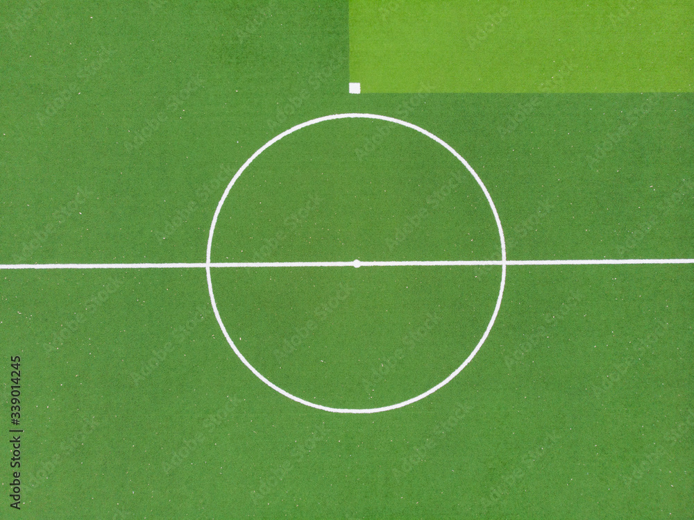 Obraz premium Close-up. Soccer field. Football, sports background. Top view, with space for design.