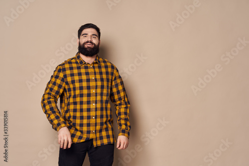 Plaid shirt guy thick beard