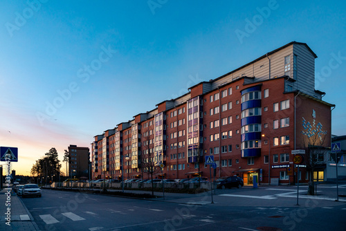 Morning light over the streets of Stockholm. photo