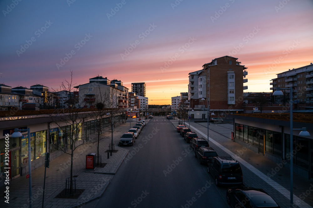 Streets of Rinkeby, beautiful sky. Collection