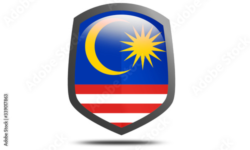 Malaysia country flag shield icon Free Download Malaysia country flag shield icon - GFXLoad