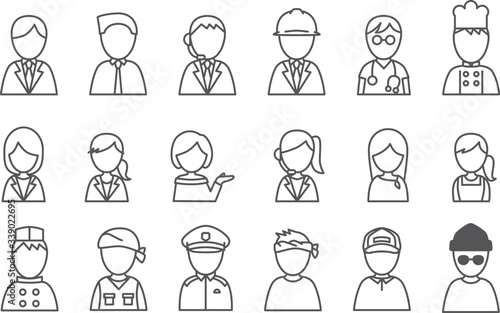 Vector illustration for brochure, ads, and web, line icons
