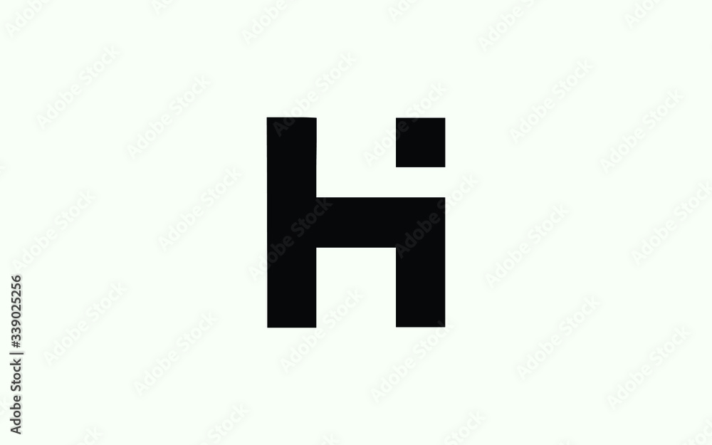 HI or IH and H or I Uppercase Letter Initial Logo Design, Vector Template HI or IH and H or I Uppercase Letter Initial Logo Design, Vector Template