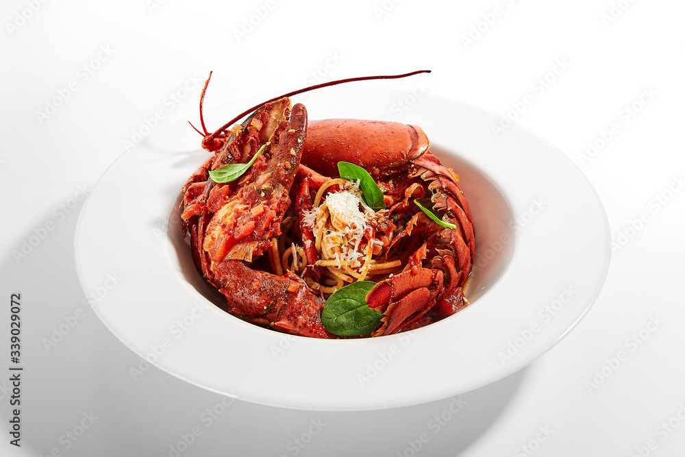 Spaghetti with lobster