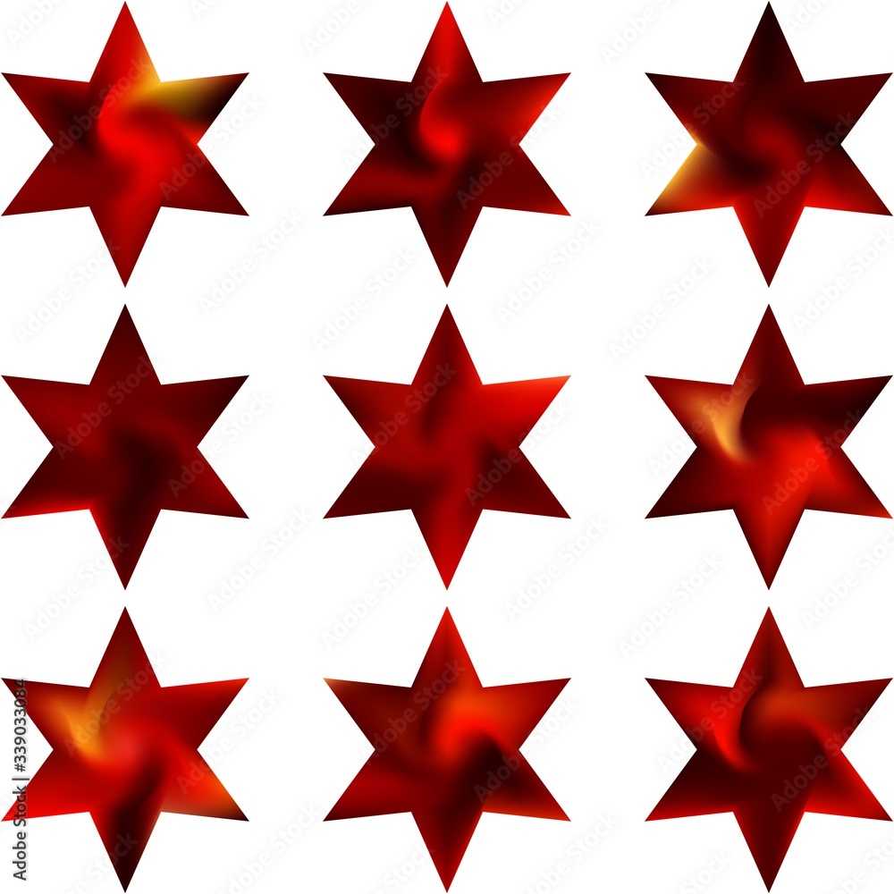 Kit of hexagram blurred backgrounds. Kit of hexagram blurred backgrounds.