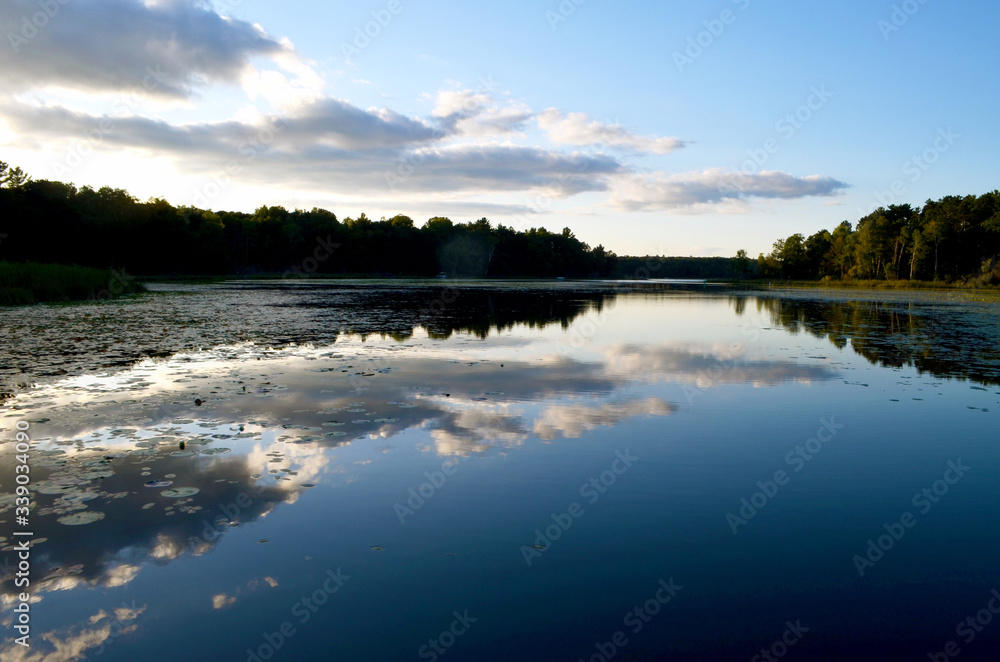 Sky Reflected in Lake at Sunset