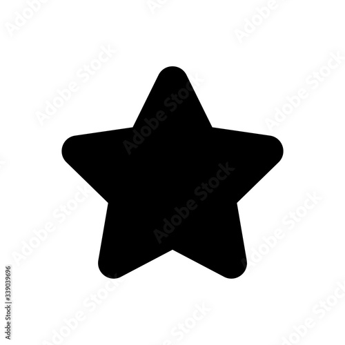black star shape sign isolated on white  one star cute black color  1 star icon for clip art for element graphic  illustration star simple shape for rating vote symbol