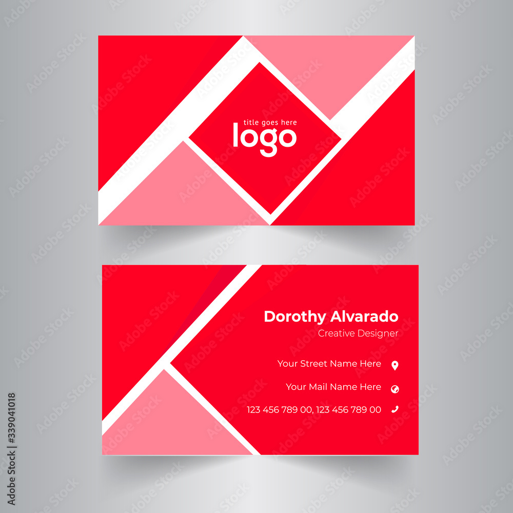 Fototapeta premium Corporate Business card Template. Creative & Abstract Template