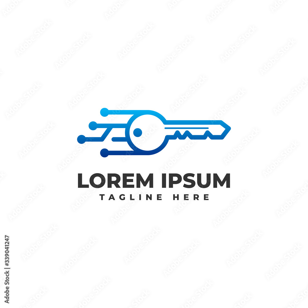 Cyber Key Logo Vector Icon Illustration Cyber Key Logo Vector Icon Illustration