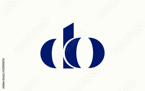 do or od and d or o lowercase Letter Initial Logo Design, Vector Template