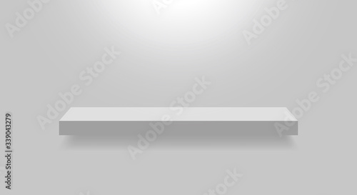 Wallpaper Mural Empty white realistic shelf. Vector illustration Torontodigital.ca