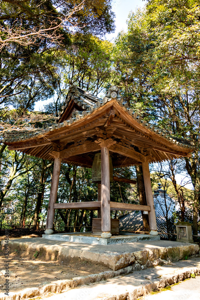 A belfry of Komyo-ji temple in Kato, Hyogo, Japan