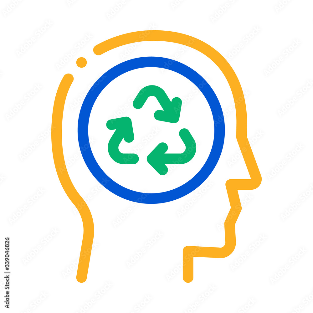 Fototapeta premium environmentally friendly person icon vector. environmentally friendly person sign. color symbol illustration