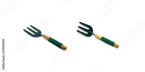 Cultivator fork on a white background,with clipping path