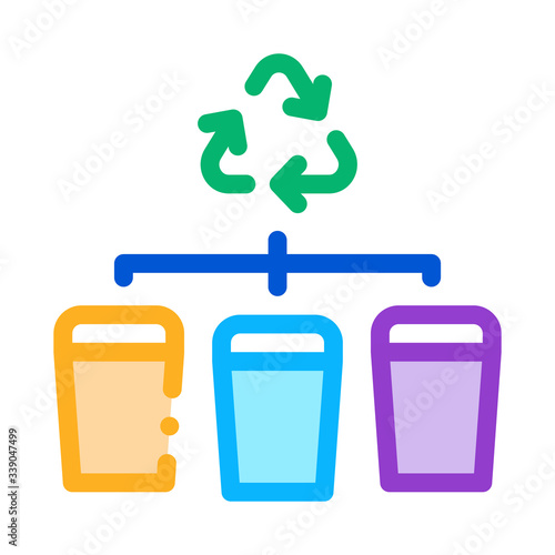 garbage distribution icon vector. garbage distribution sign. color symbol illustration
