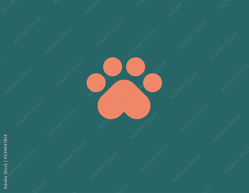 Abstract creative geometric logo animal footprint for your company. Stock Vector | Adobe Stock Abstract creative geometric logo animal footprint for your company. Stock Vector | Adobe Stock