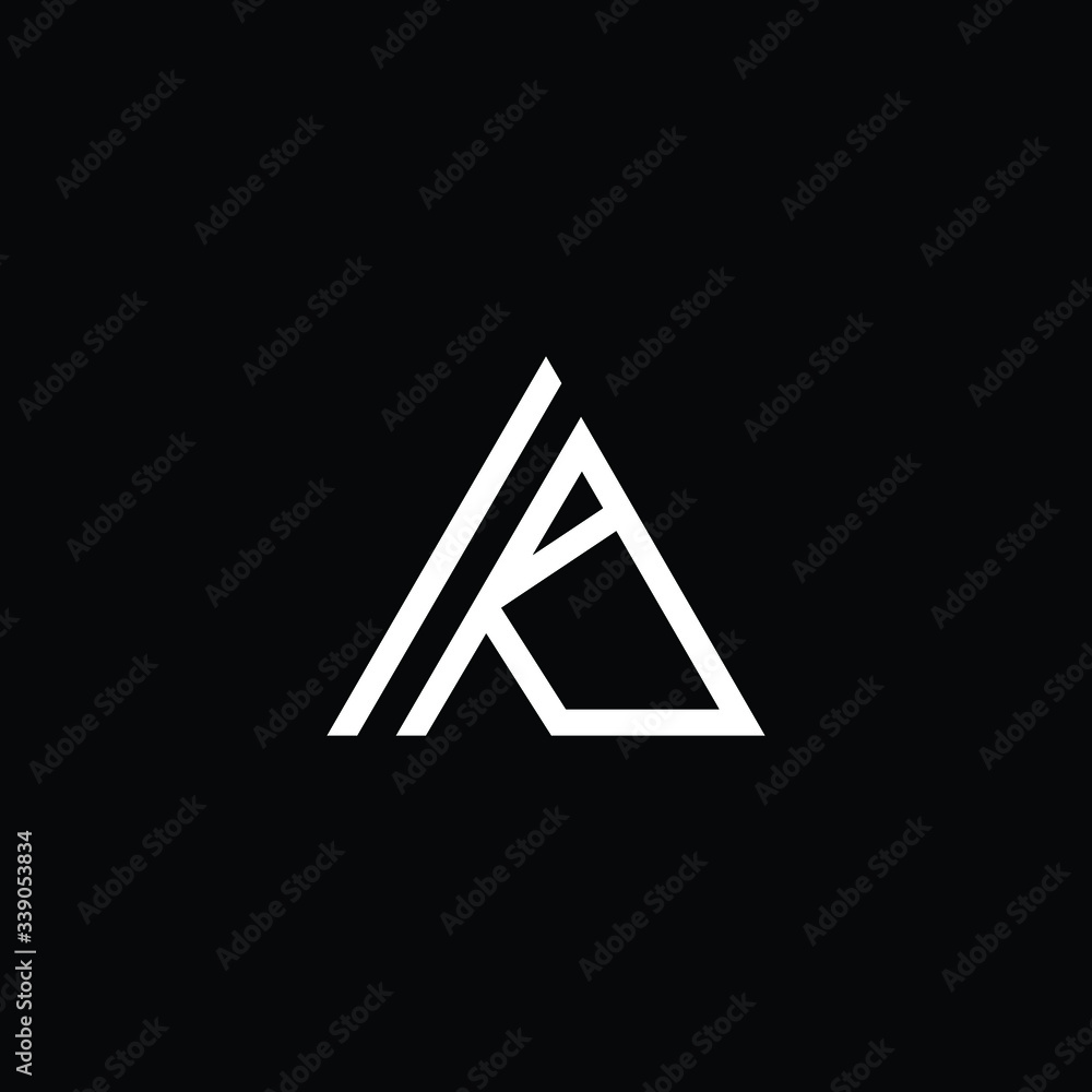 Minimal elegant monogram art logo. Outstanding professional trendy awesome artistic AK KA initial based Alphabet icon logo. Premium Business logo White color on black background Minimal elegant monogram art logo. Outstanding professional trendy awesome artistic AK KA initial based Alphabet icon logo. Premium Business logo White color on black background