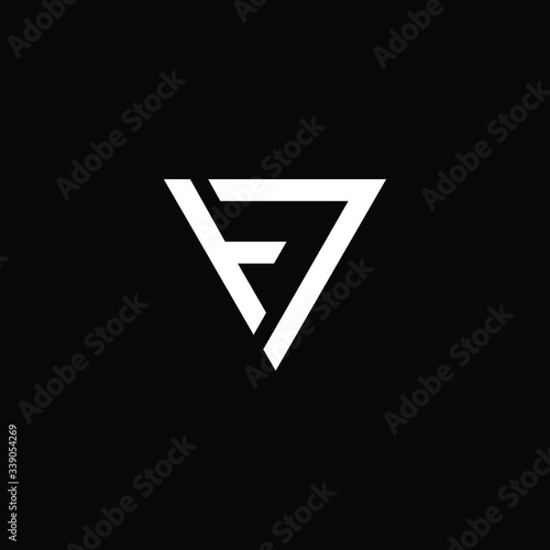 Free Download Minimal elegant monogram art logo. Outstanding professional trendy awesome artistic  FV VF initial based Alphabet icon logo. Premium Business logo White color on black background - GFXLoad